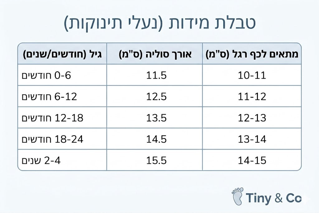 נעלי צעדים ראשונים לתינוקות 👣